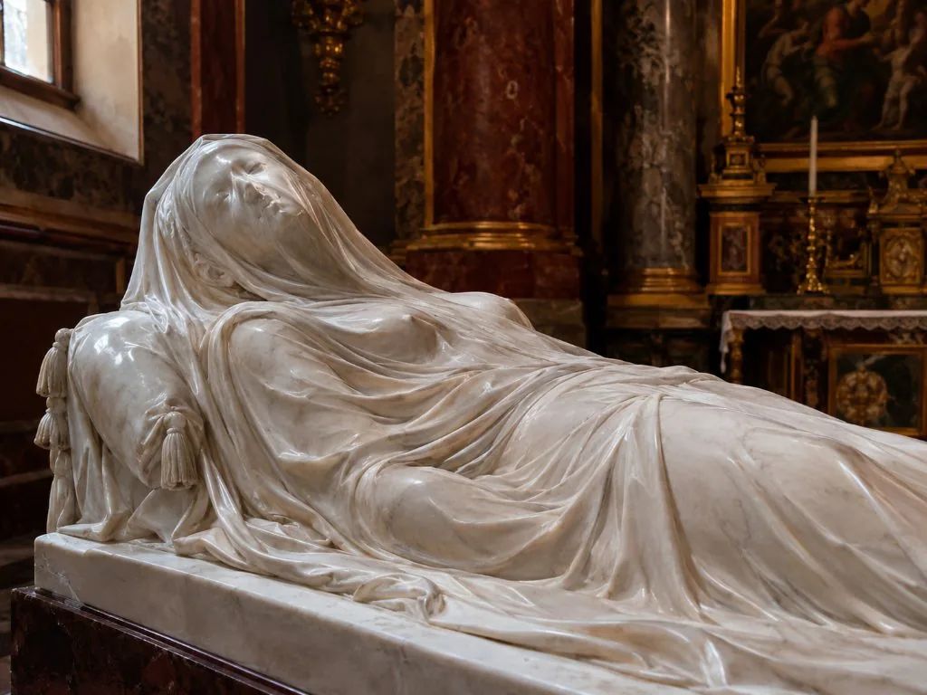 Giuseppe Sanmartino’s Veiled Christ at the centre of the nave